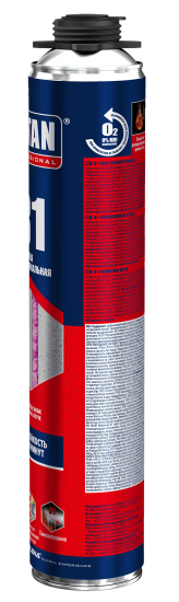 Пена монтажная профессиональная Tytan B1 выход пены 42 л огнеупорная летняя 750 мл