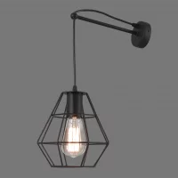 Настенный светильник бра Vitaluce Orso black 1 лампа 3м² E27 цвет черный матовый