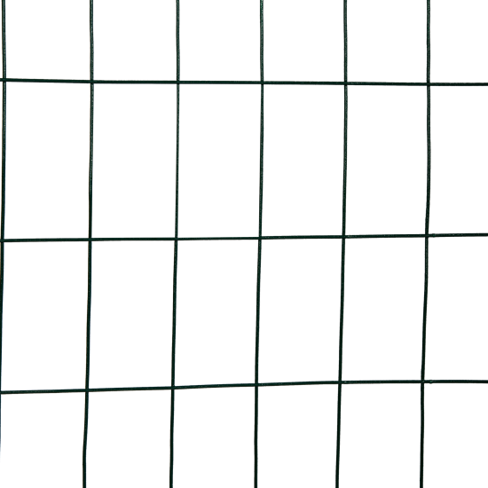 Сетка сварная оцинкованная размер ячейки 60x100 мм 1.5x15 м ПВХ зелёный