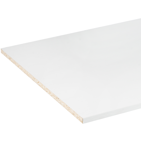Деталь мебельная 2700x600x16 мм ЛДСП цвет белый премиум кромка с длинных сторон