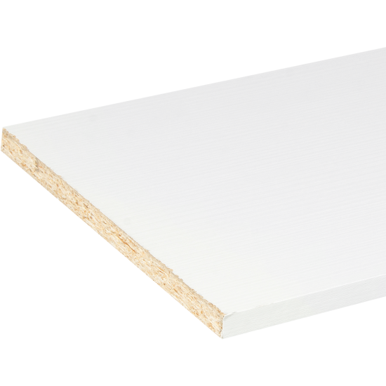 Деталь мебельная 2700x300x16 мм ЛДСП цвет белый премиум кромка с длинных сторон