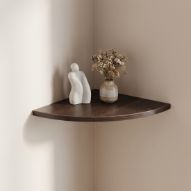 Полка настенная угловая 35x35 см ЛДСП цвет дуб термо тёмный