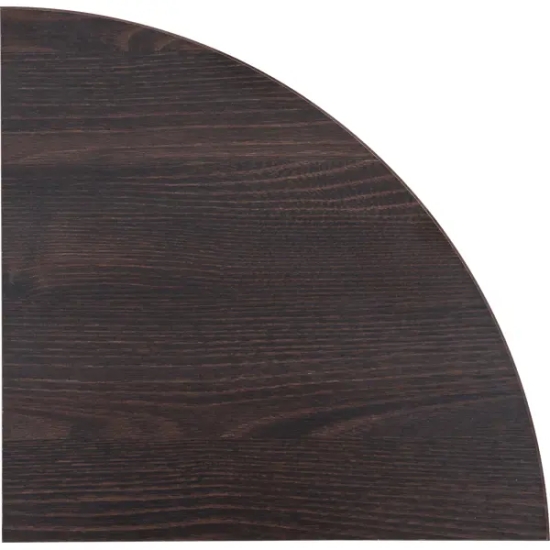 Полка настенная угловая 35x35 см ЛДСП цвет дуб термо тёмный