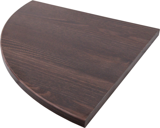 Полка настенная угловая 35x35 см ЛДСП цвет дуб термо тёмный