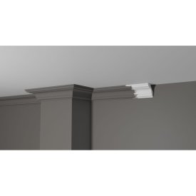 Ударопрочный влагостойкий потолочный карниз под покраску Decor-Dizayn DD05