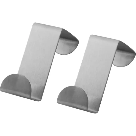 Крючок на дверь Gromell Stur 6x5.8x2.5 см нержавеющая сталь цвет серебристый нагрузка до 5 кг 2 шт