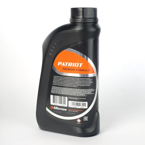 Масло моторное для двухтактных двигателей Patriot G-motion Euro полусинтетическое, 1 л