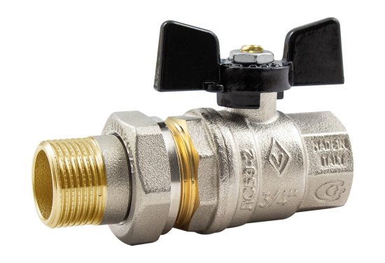 Кран шаровой с американкой прямой Bugatti Oregon DN15 PN40 1/2