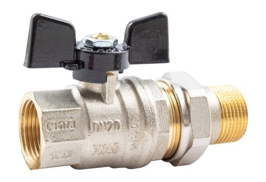 Кран шаровой с американкой прямой Bugatti Oregon DN15 PN40 1/2