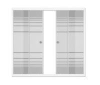 Шторка на ванну Метакам раздвижная 150x140 см матовое стекло профиль белый