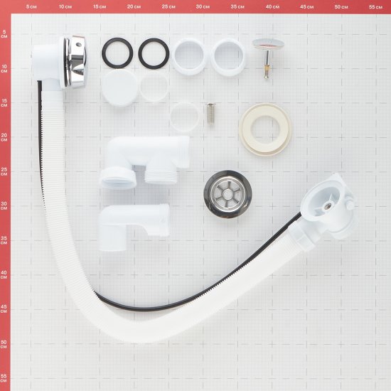 Сифон для ванны Wirquin Pro 1 1/2х40 мм регулируемый полуавтомат (30975014)