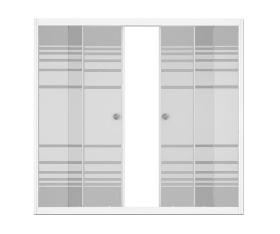 Шторка на ванну Метакам раздвижная 170x140 см матовое стекло профиль белый