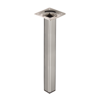 Ножка для мебели квадратная 25x25 мм высота 250 мм никель