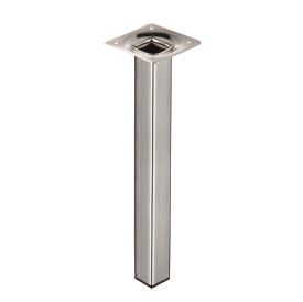 Ножка для мебели квадратная 25x25 мм высота 250 мм никель