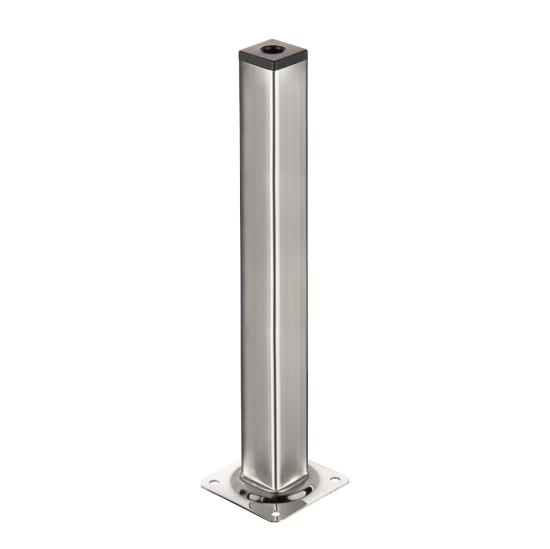 Ножка для мебели квадратная 25x25 мм высота 250 мм никель