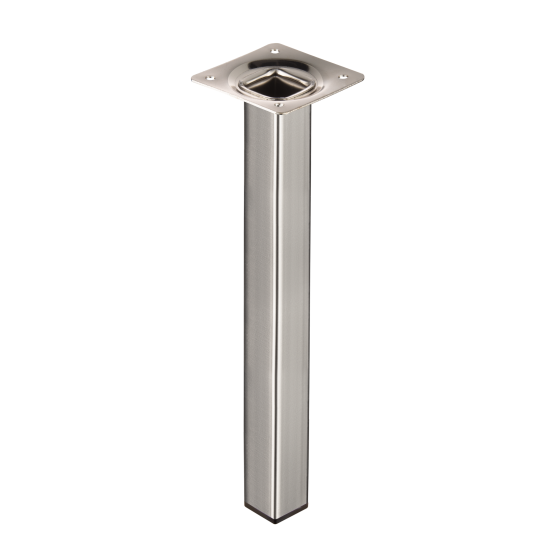 Ножка для мебели квадратная 25x25 мм высота 250 мм никель