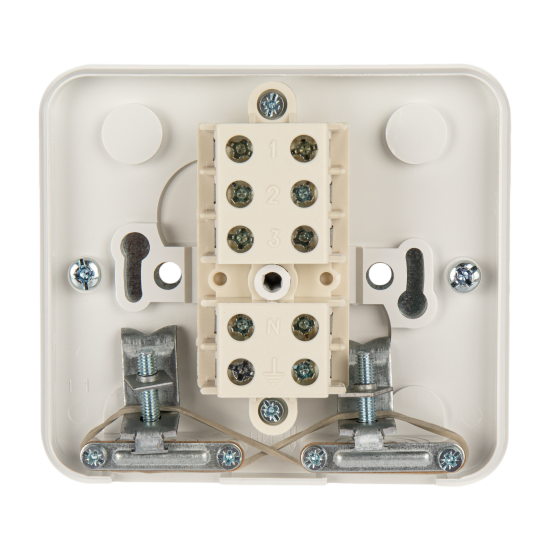 Распределительная коробка Systeme Electric открытая 100x100x35 мм 2 ввода IP44 цвет белый KLK-5S