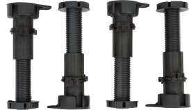 Комплект кухонной опоры и клипсы пластик цвет чёрный 4 шт