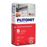 Клей для плитки/ керамогранита/ клинкера Plitonit В усиленный армирующими волокнами серый класс C1 T 25 кг