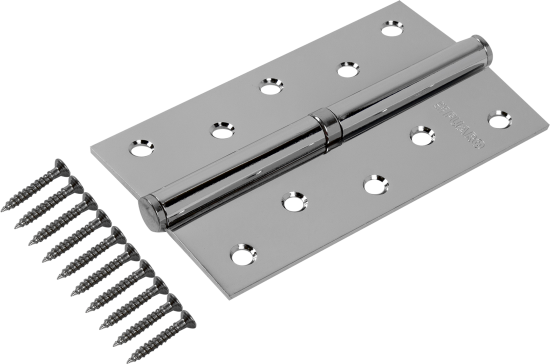 Петля съёмная левая S125413L-CP/BL, 125x75 мм, сталь, цвет хром