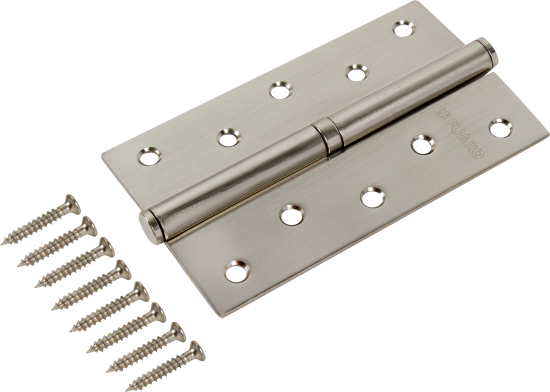 Петля съёмная левая S125413L-SN/BL, 125x75 мм, сталь, цвет перламутровый никель