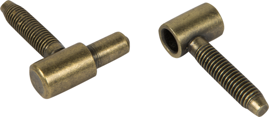 Петля ввёртная AB 38x13 мм сталь цвет бронза