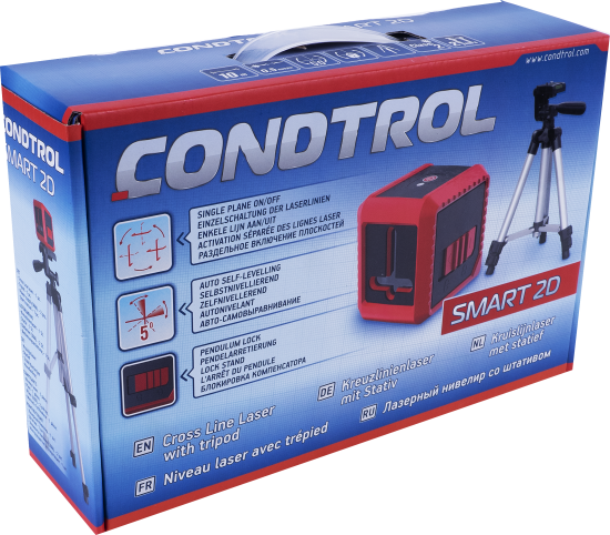 Уровень лазерный Condtrol Smart 2D, штатив, 10 м