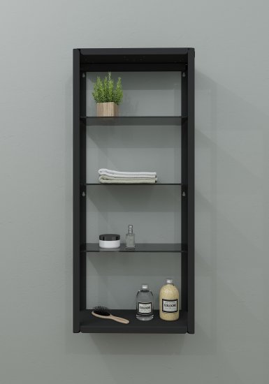 Стеллаж для ванной Март Ferro 36x85 см цвет чёрный