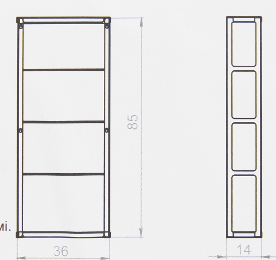 Стеллаж для ванной Март Ferro 36x85 см цвет чёрный