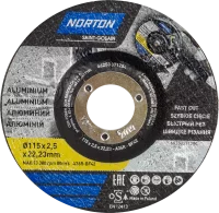 Диск отрезной по алюминию тип 42 Norton 115x22.2x2.5 мм