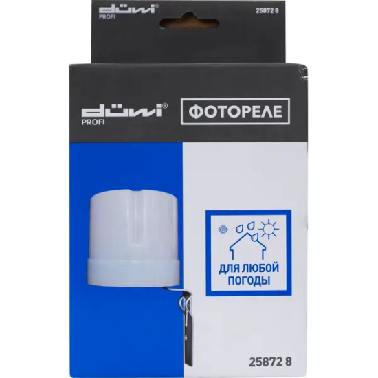 Фотореле Duwi FR-02 25 A, 5500 Вт, цвет белый, IP44