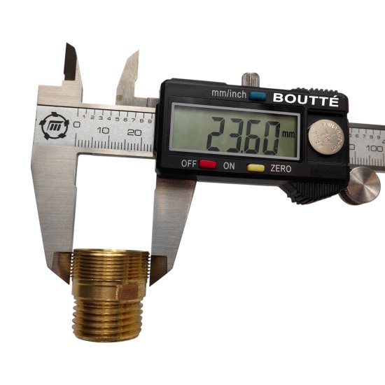 Переходник для смесителя BOUTTE латунный М24 НР - М22 ВР - 1/2