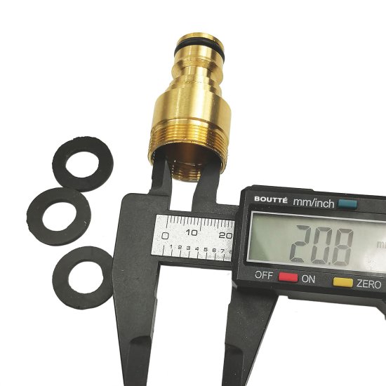 Переходник быстросъёмный для смесителя под аэратор BOUTTE М24 НР - М22 ВР латунный