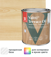 Масло для террас и садовой мебели Tikkurila Valtti Terrace Oil База ЕС бесцветное 0.9 л