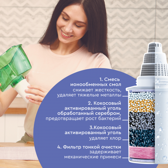 Кассета для кувшина Барьер Комплекс для жесткой и железистой воды