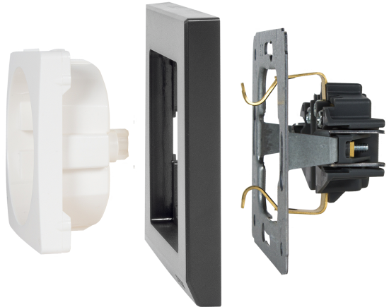 Рамка для розеток и выключателей Werkel Stark 2 поста цвет чёрный матовый