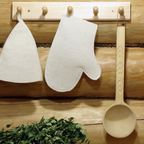 Рукавица для бани и сауны Банные штучки войлок (41001)