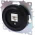 Розетка компьютерная встраиваемая Onekey Florence RJ45 UTP cat 5 цвет чёрный