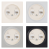 Розетка компьютерная двойная встраиваемая Onekey Florence RJ45 UTP cat 5e цвет бежевый