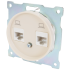 Розетка компьютерная двойная встраиваемая Onekey Florence RJ45 UTP cat 5e цвет бежевый