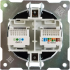 Телефонная/компьютерная розетка встраиваемая Onekey Florence RJ11/RJ45 UTP cat 5e цвет чёрный