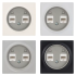 Розетка компьютерная двойная встраиваемая Onekey Florence RJ45 UTP cat 5e цвет серый