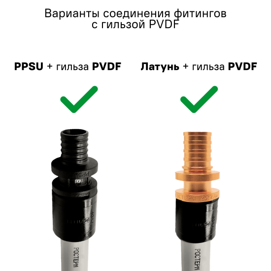 Монтажная гильза Ростерм 16x2.2 мм PVDF