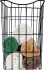 Корзина для белья 25x25x40 см цвет чёрный