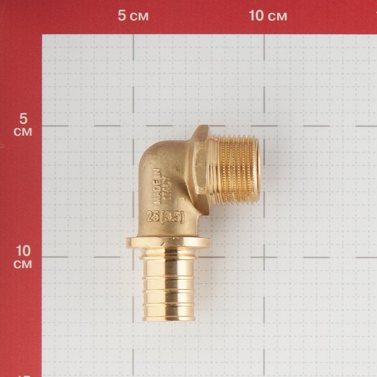 Угол Stout 25 мм х 3/4 НР(ш) латунный (SFA-0005-002534)