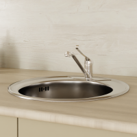 Смеситель для кухни Esko Dhaka общая высота 16.3 см цвет хром