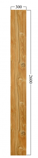 Стеновая панель МДФ Зингана 2600x300x6 мм 0.78 м²