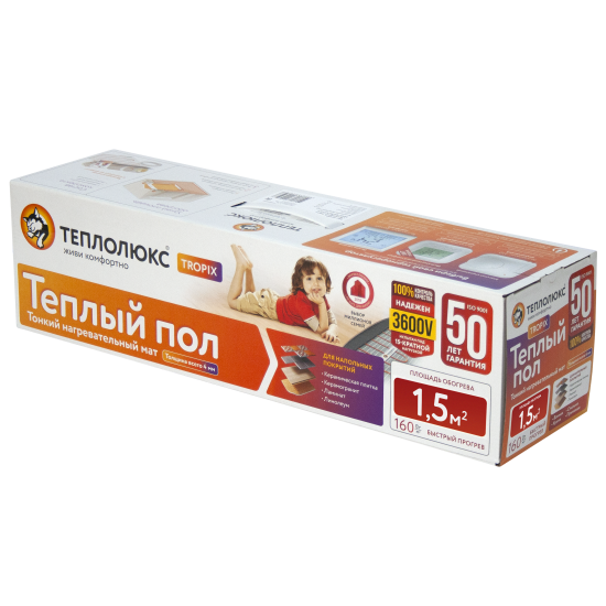 Нагревательный мат для теплого пола Теплолюкс Tropix 1.5 м2 240 Вт