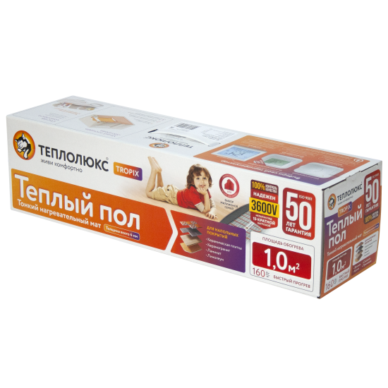 Нагревательный мат для теплого пола Теплолюкс Tropix 1 м2 160 Вт