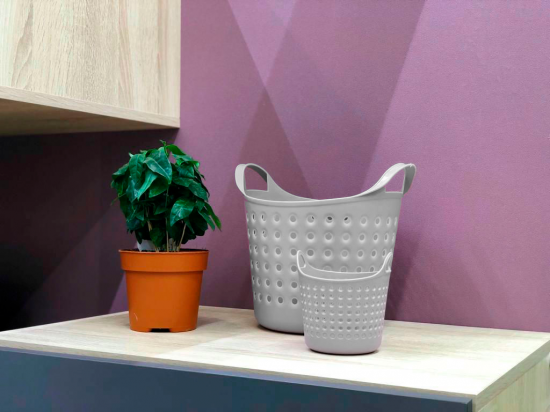 Корзинка для мелочей 11x10x8.5 см пластик цвет белый